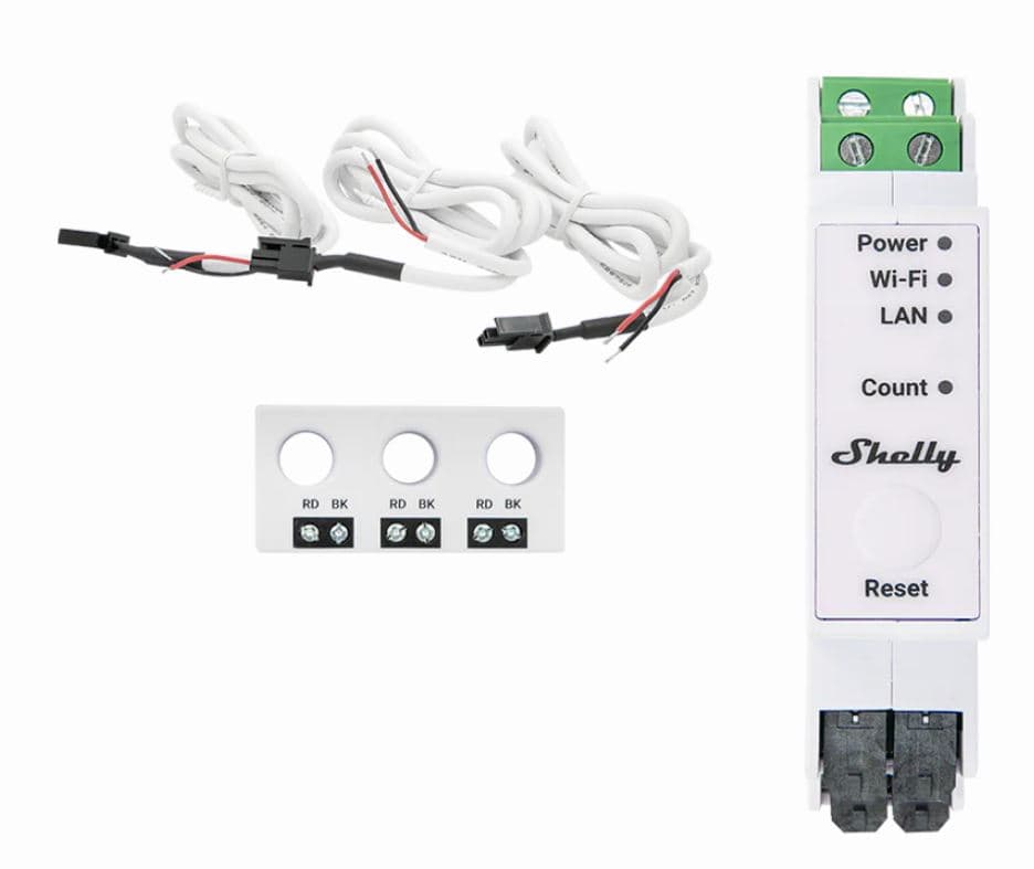 Shelly Pro 3EM Three Phase Energy Meter with Current Transformers